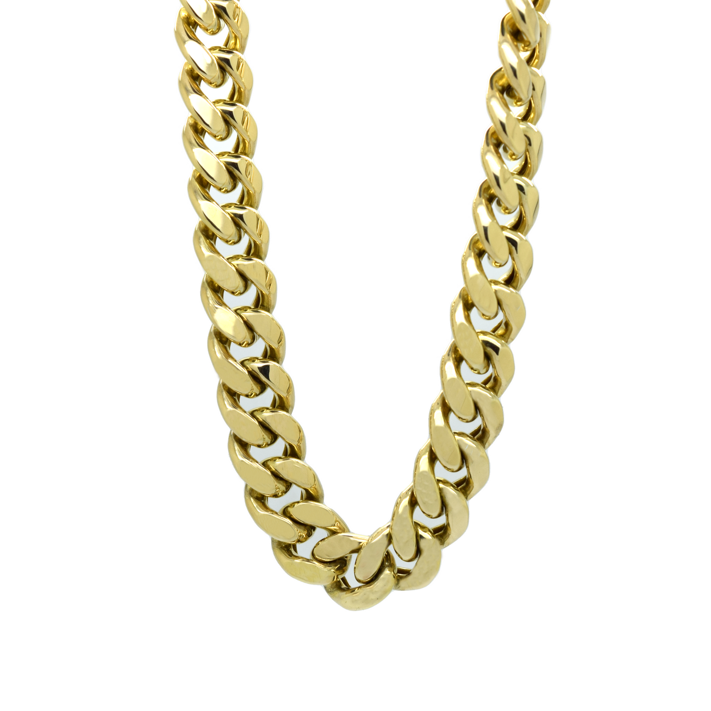 10k Semi-Solid Gold Miami Cuban Chain 15mm
