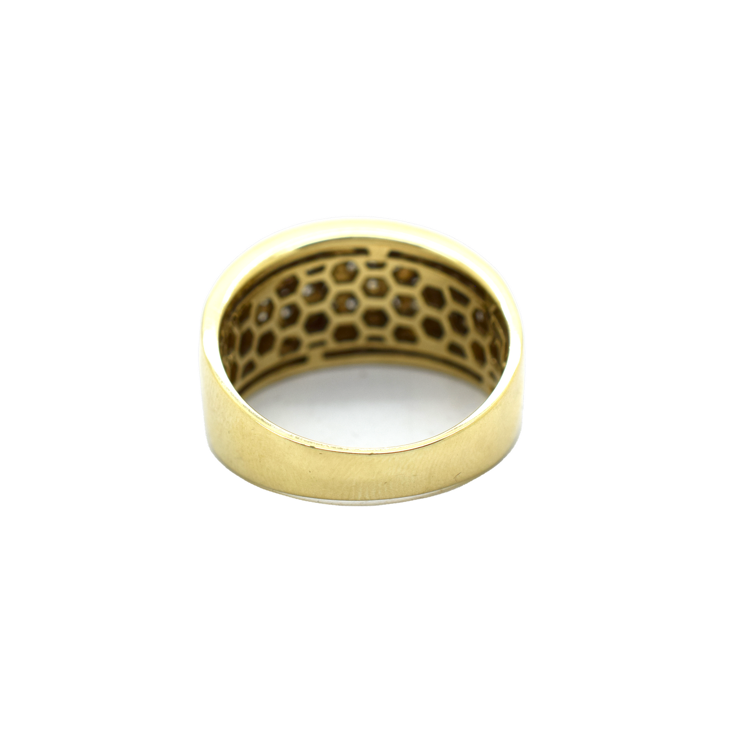 10k Gold Diamond Cluster Band Ring 1.08ct
