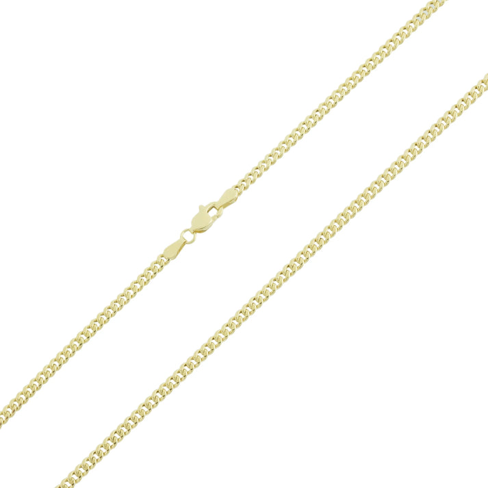 14k Semi-Solid Miami Cuban Chain 2mm