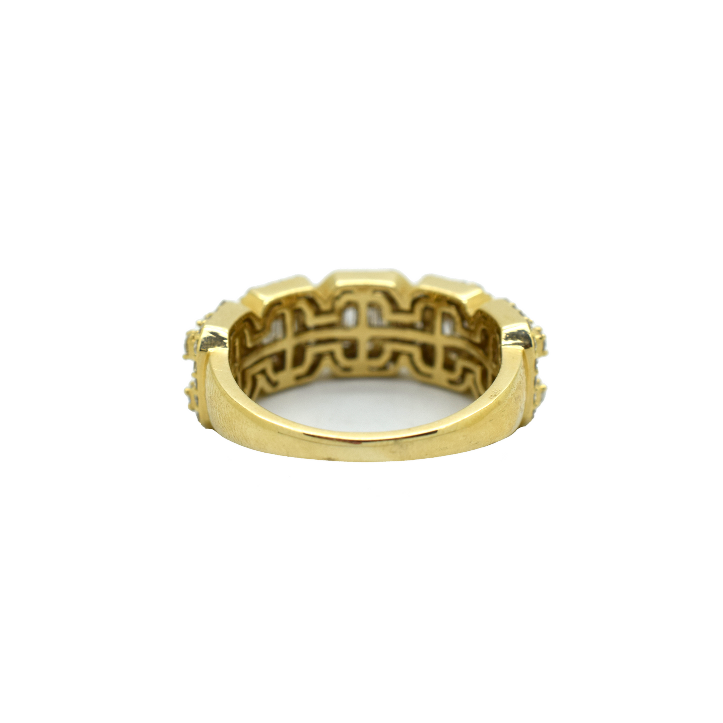 14k Gold Baguette & Round Diamond Ring 1.68ct
