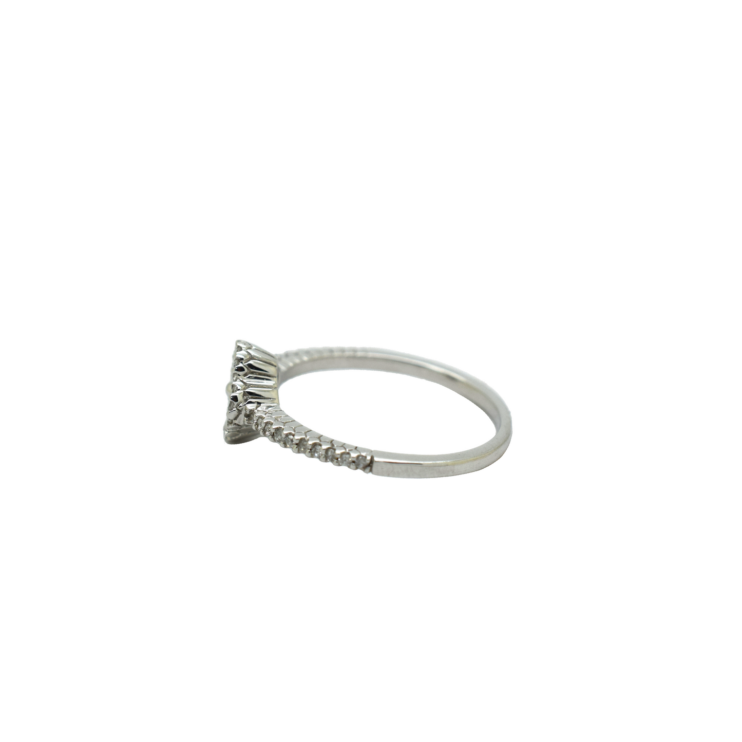 14k Gold Diamond Alhambra Ring 0.60ct