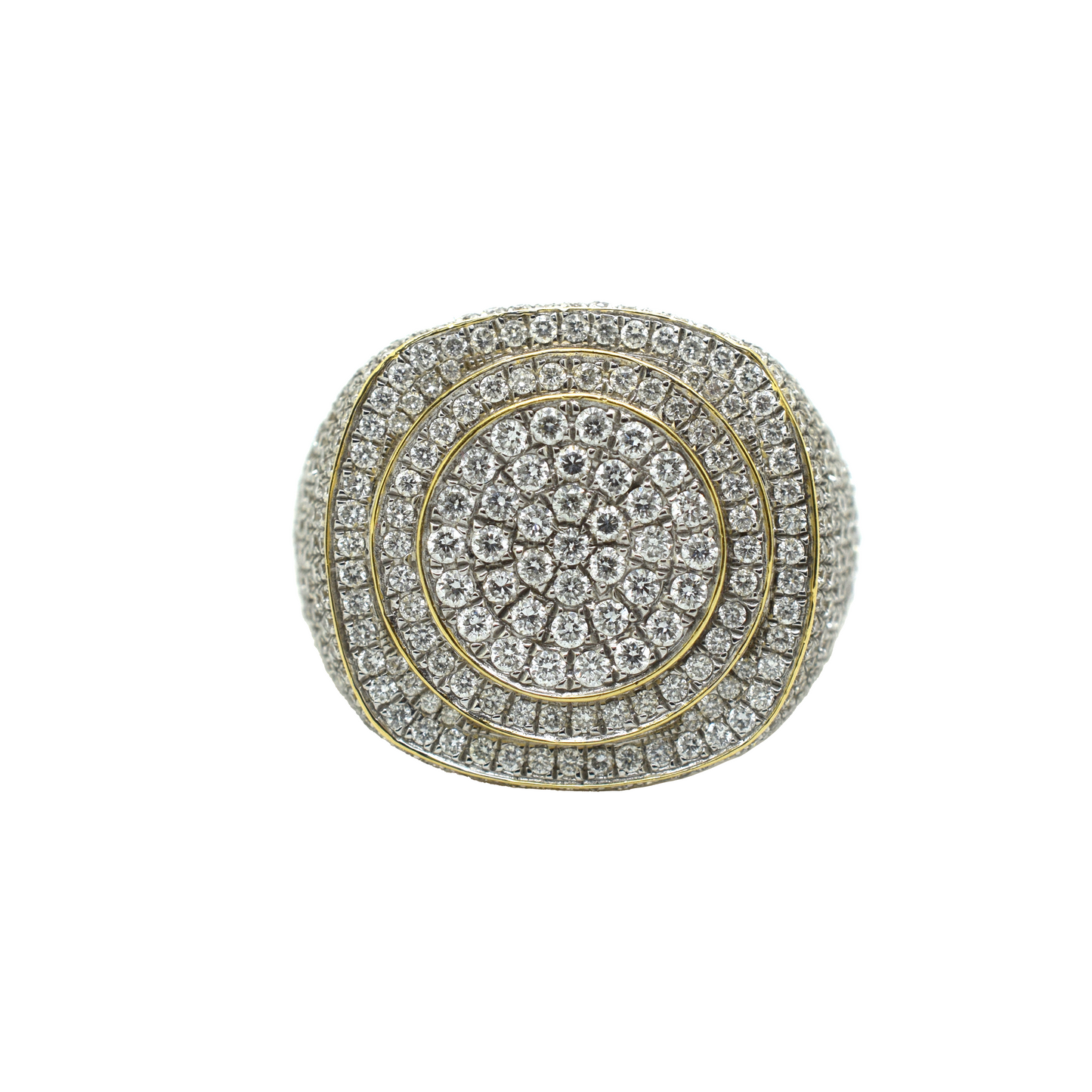 14k Gold Diamond Circle Cake Ring 4.26ct