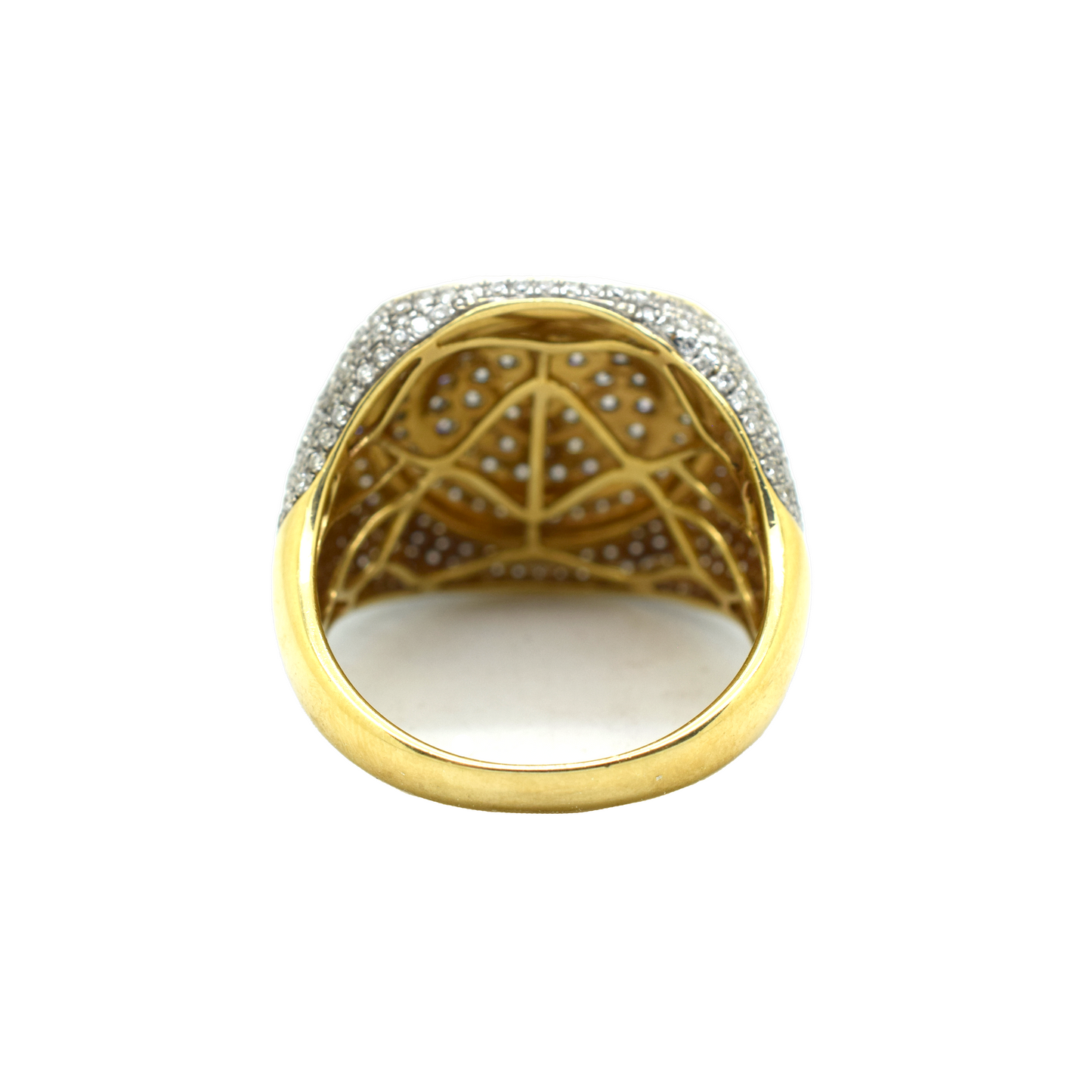 14k Gold Diamond Circle Cake Ring 4.26ct
