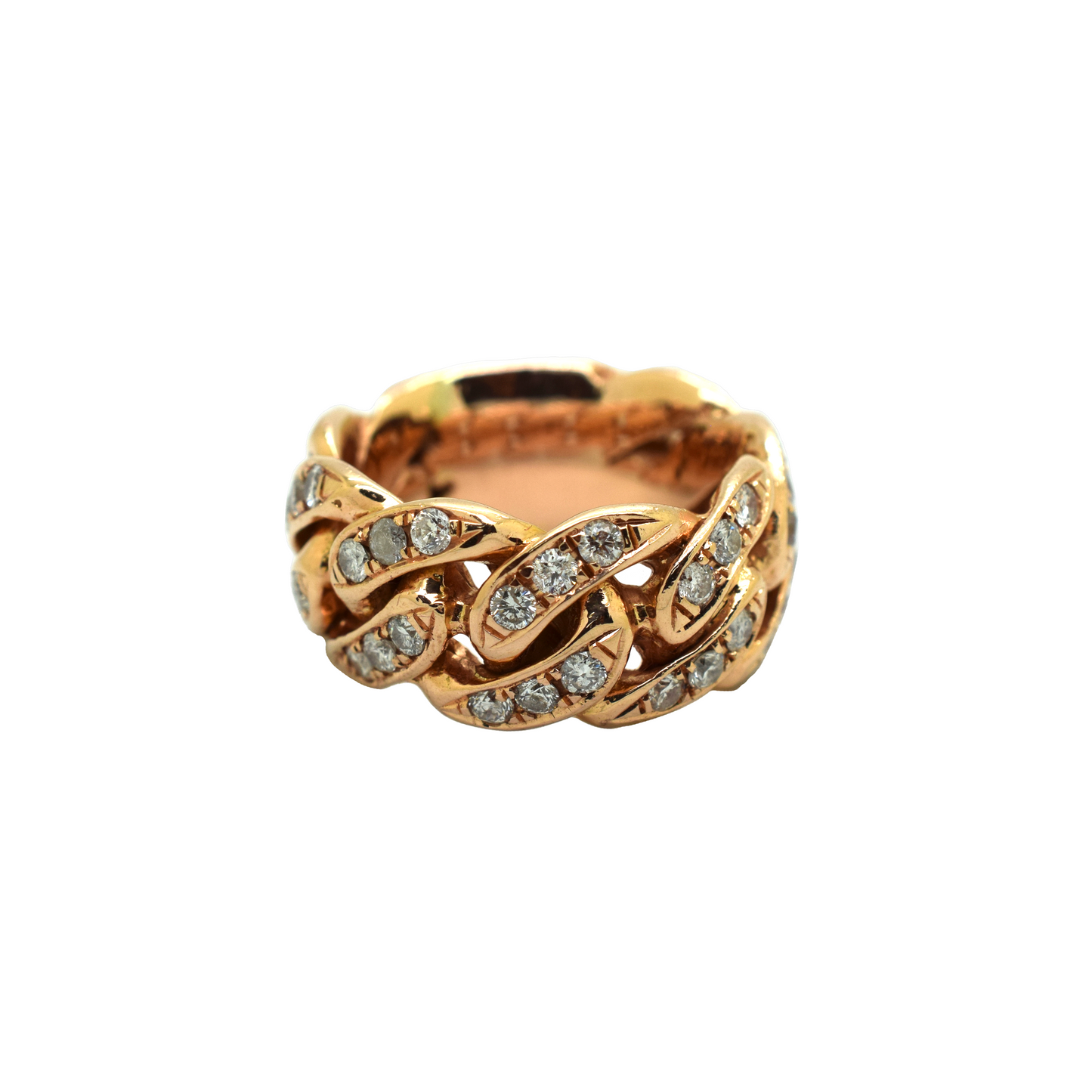 14k Gold Diamond Cuban Ring 2.1ct