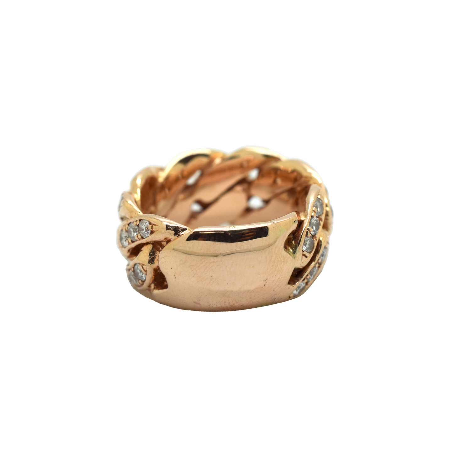 14k Gold Diamond Cuban Ring 2.1ct