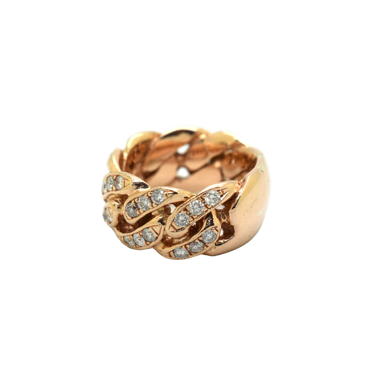 14k Gold Diamond Cuban Ring 2.1ct
