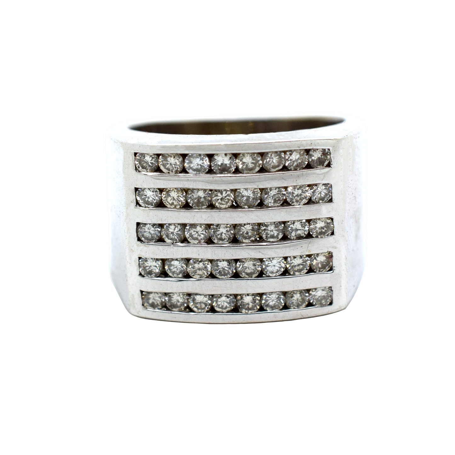 14k Gold Diamond Square Ring 2ct