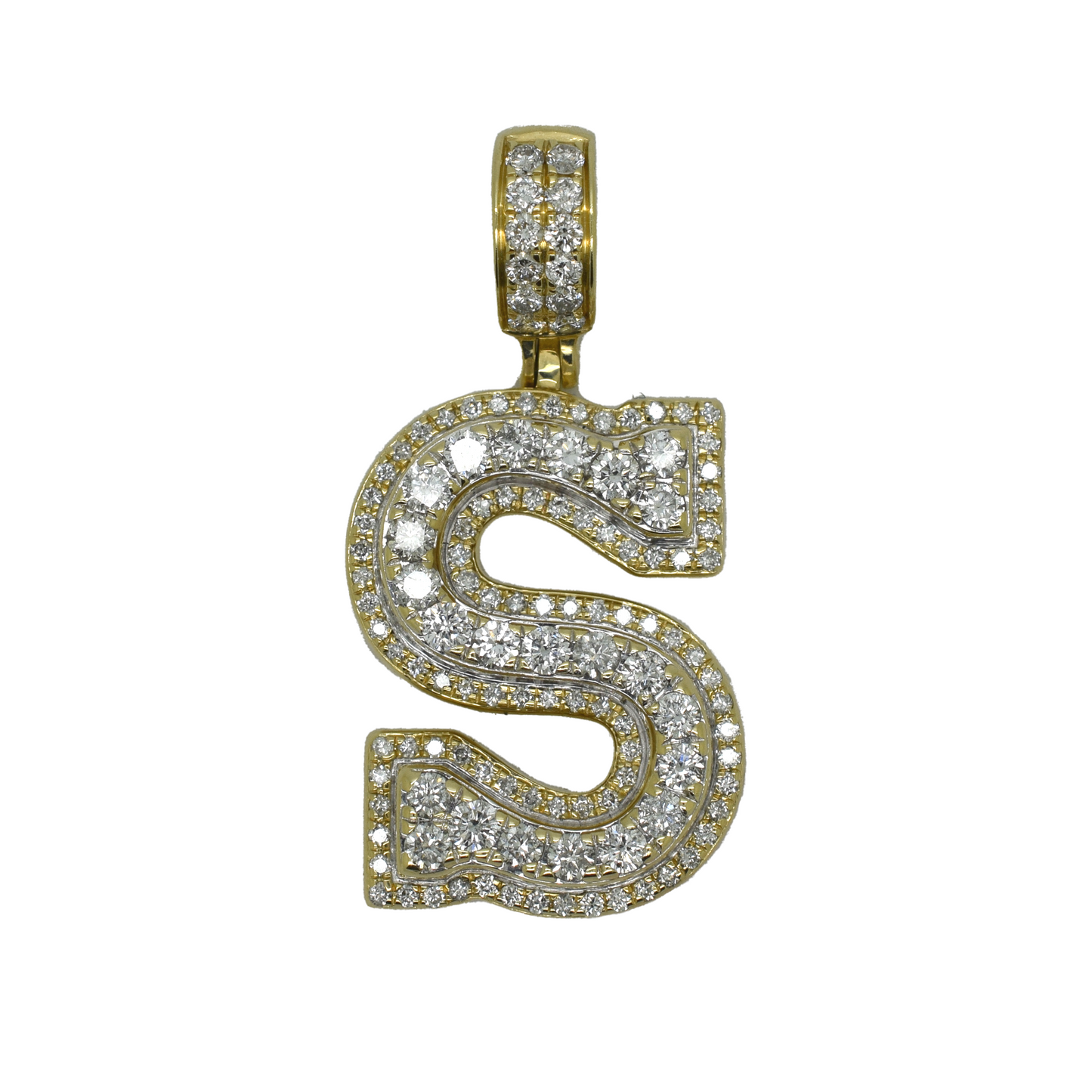 14k Gold 3D Initial "S" 2.3ct