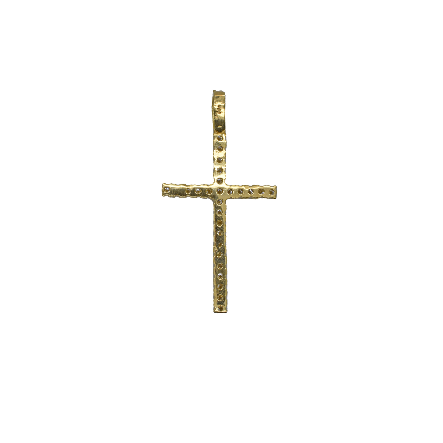 14k Gold Diamond Cross Pendant 1.3ct