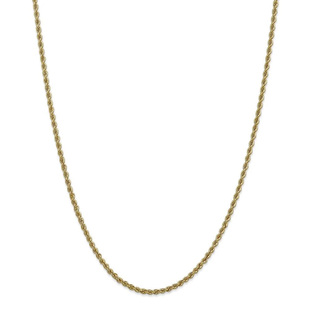 14k Gold Solid Rope Chain 2.6mm
