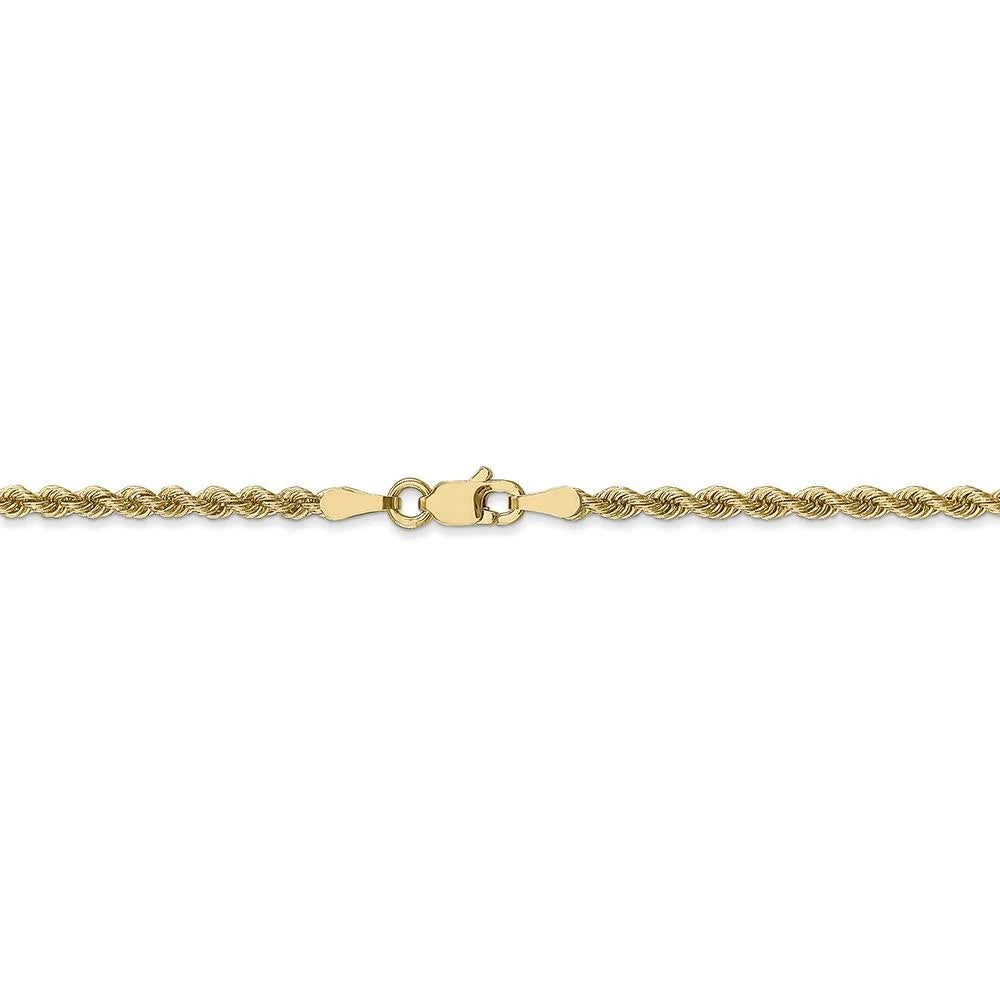 14k Gold Solid Rope Chain 2.6mm