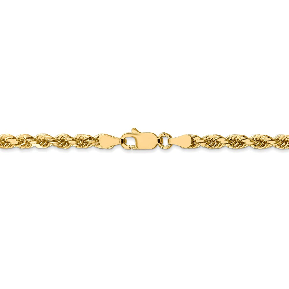 14k Semi-Solid Rope Chain 3.5mm