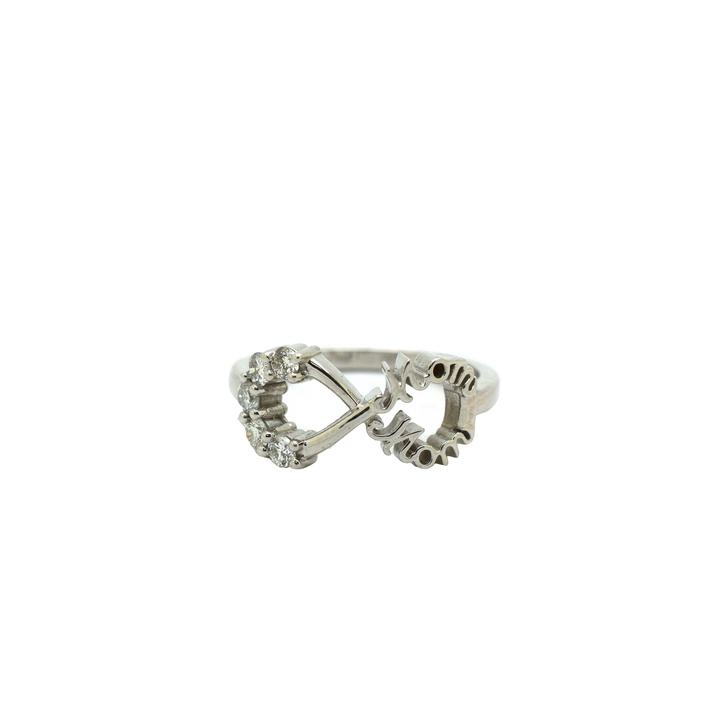 14k Gold Diamond Mom Ring 0.35ct