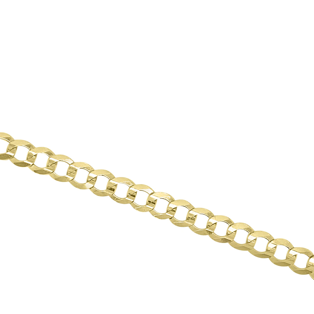 14k Solid Gold Curb Chain 4.6mm