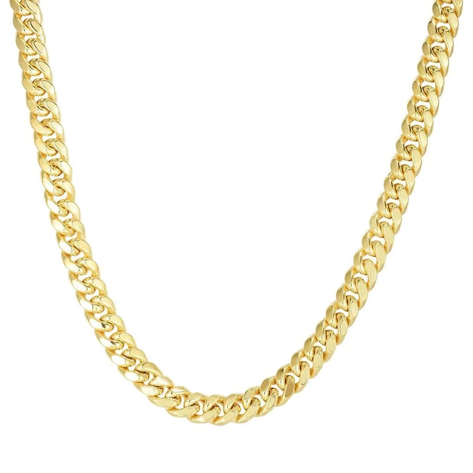 14k Semi-Solid Miami Cuban Chain 6.9mm