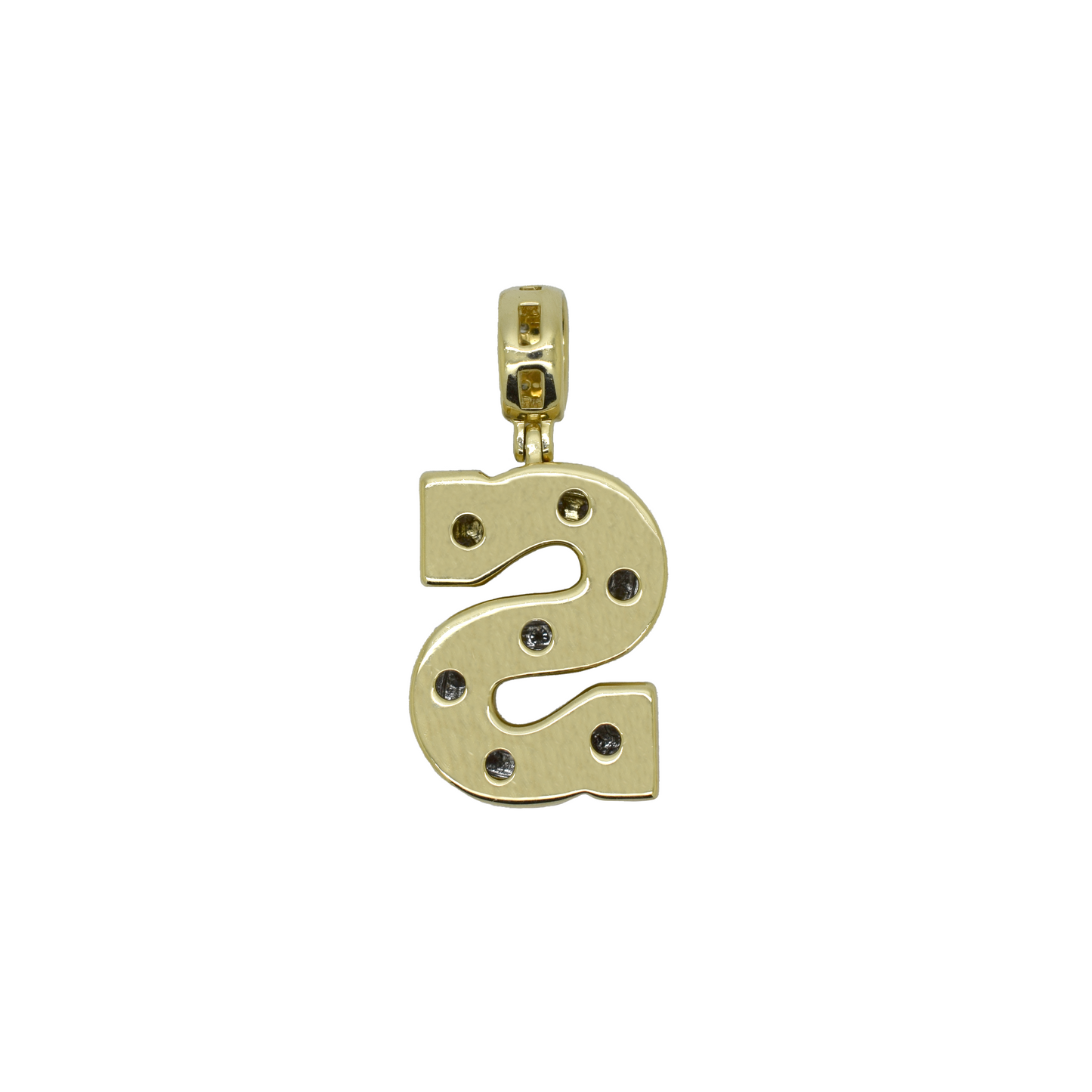 14k Gold 3D Initial "S" 2.3ct
