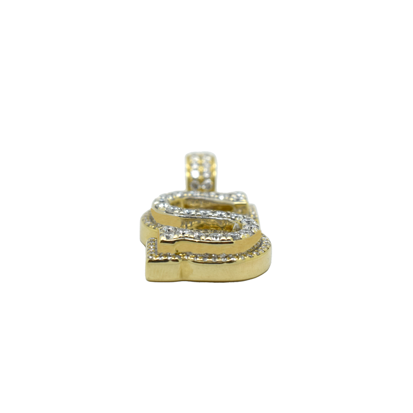 14k Gold 3D Initial "S" 2.3ct