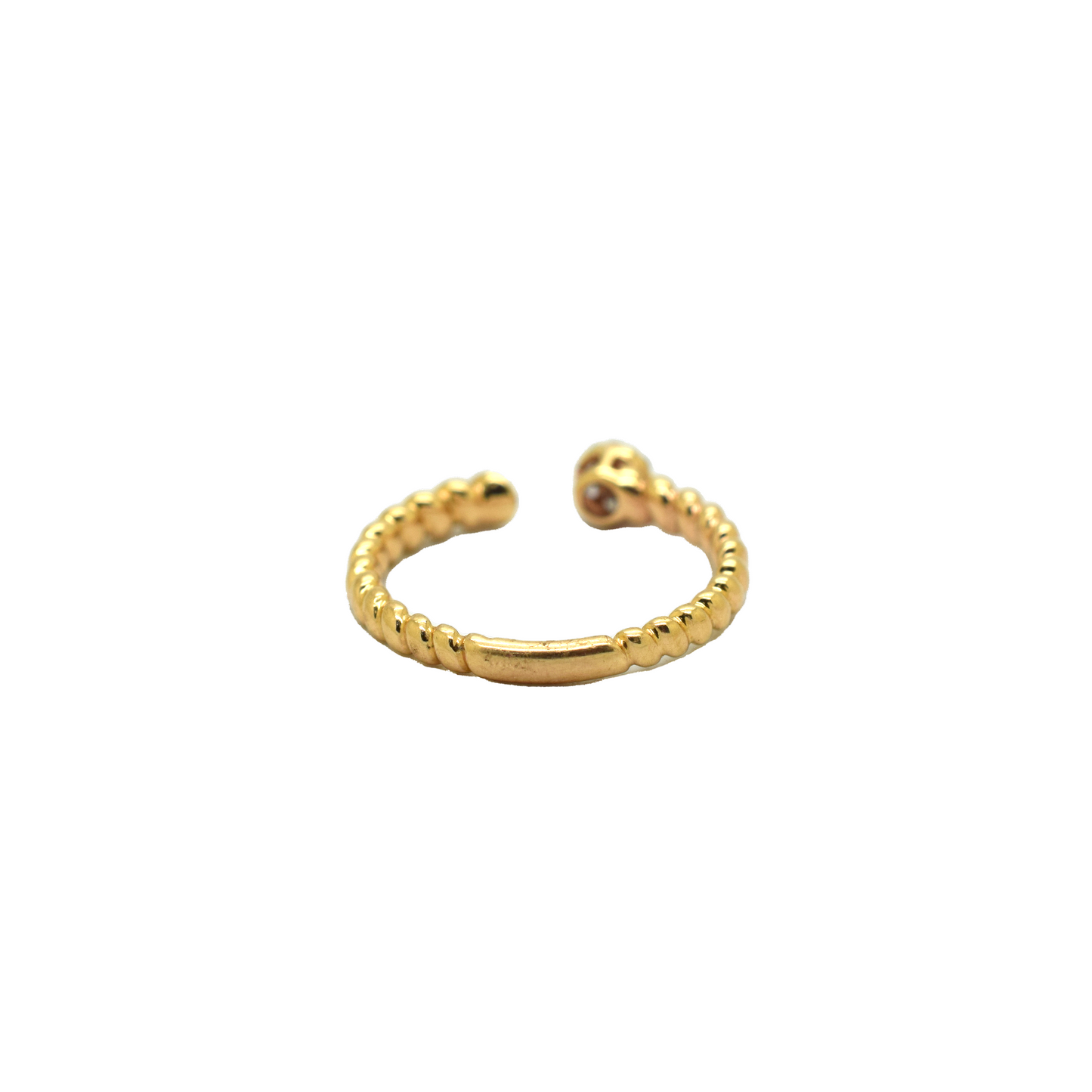 18k Gold Diamond Open Rope Ring 0.18ct