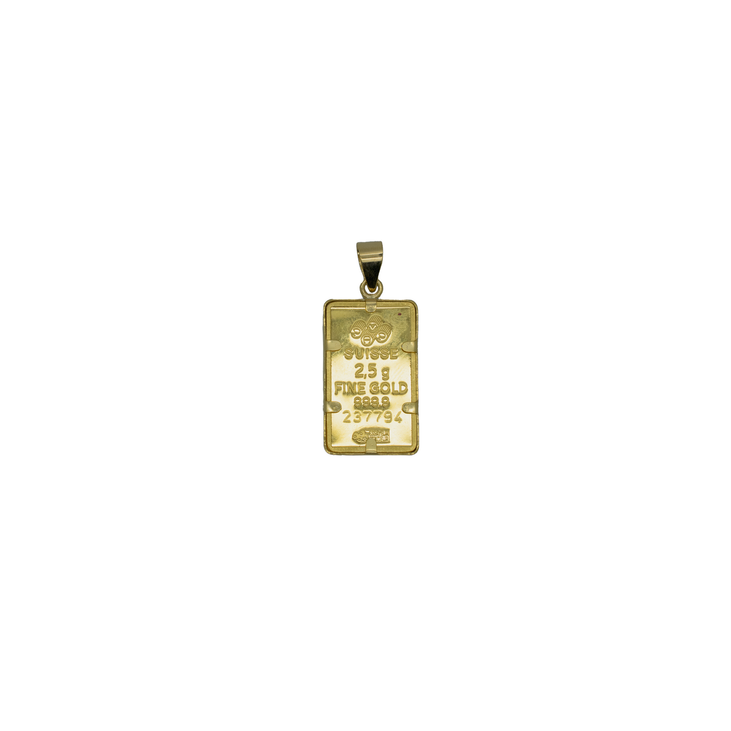 24k Gold Pamp 2.5g with 14k Border