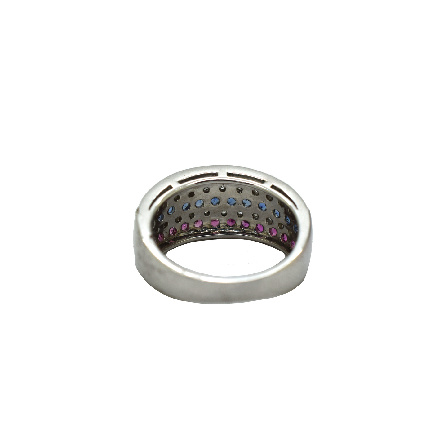 18k Gold Diamond Rainbow Ring 0.48ct