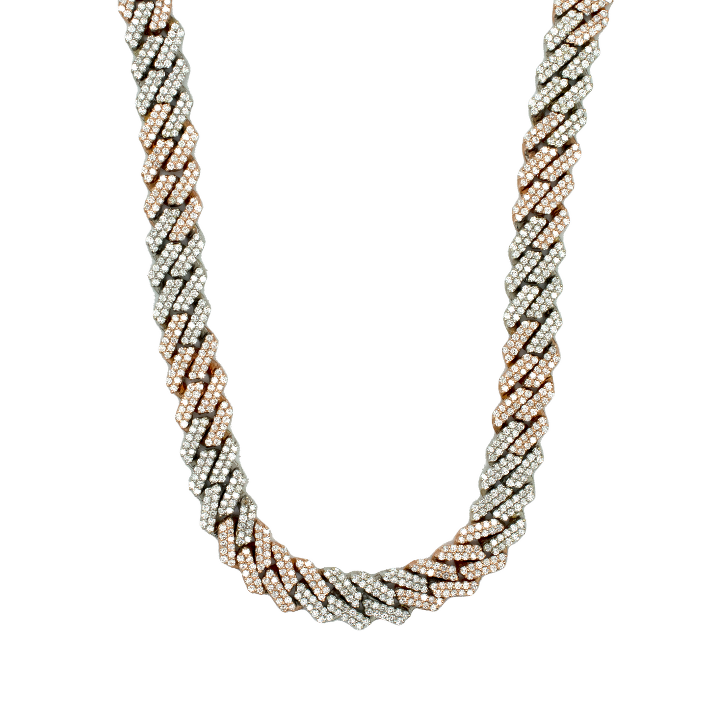 14k Two-Toned Diamond Miami Cuban Chain 114.9g 8.7mm 21"