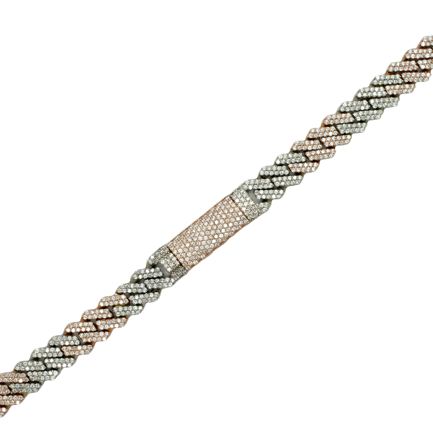 14k Two-Toned Diamond Miami Cuban Chain 114.9g 8.7mm 21"