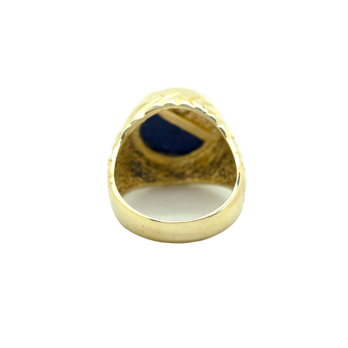14k Gold Diamond with Blue Onyx Ring 0.12ct