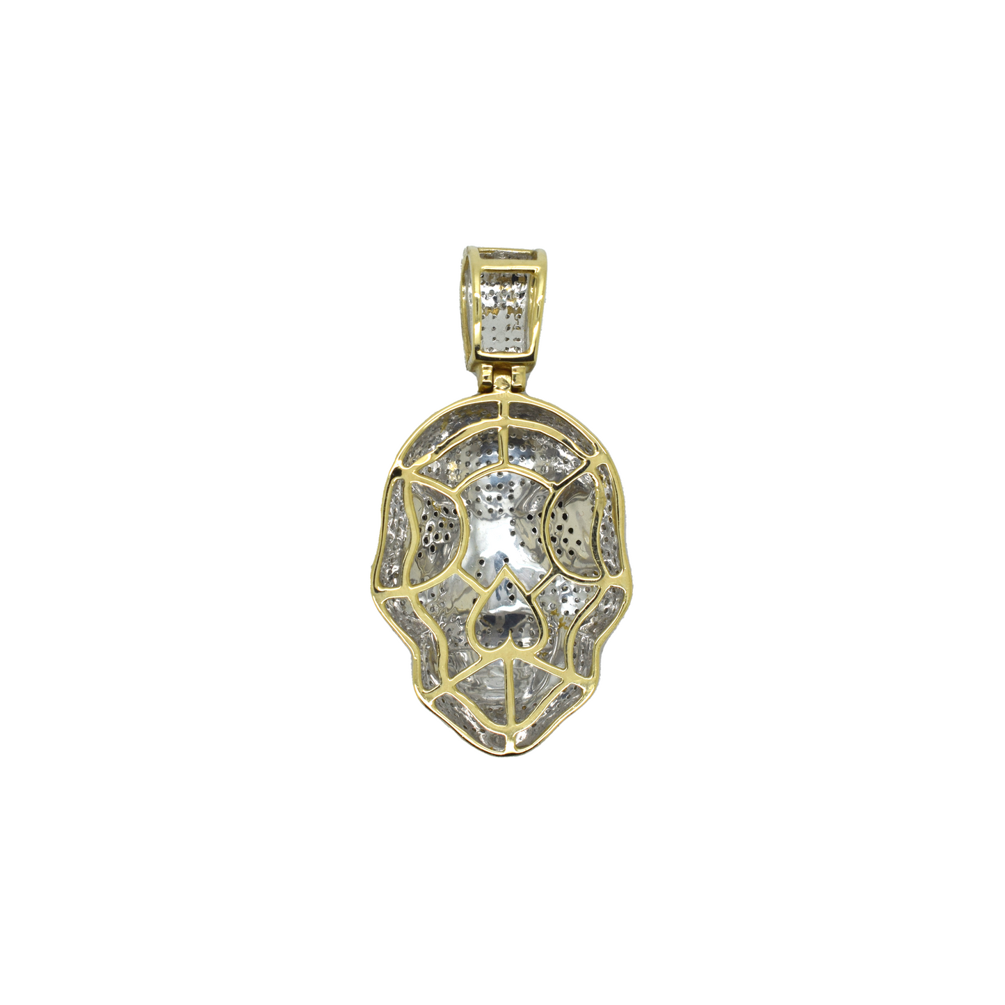 10k Gold Diamond Skull Pendent 1.42ct