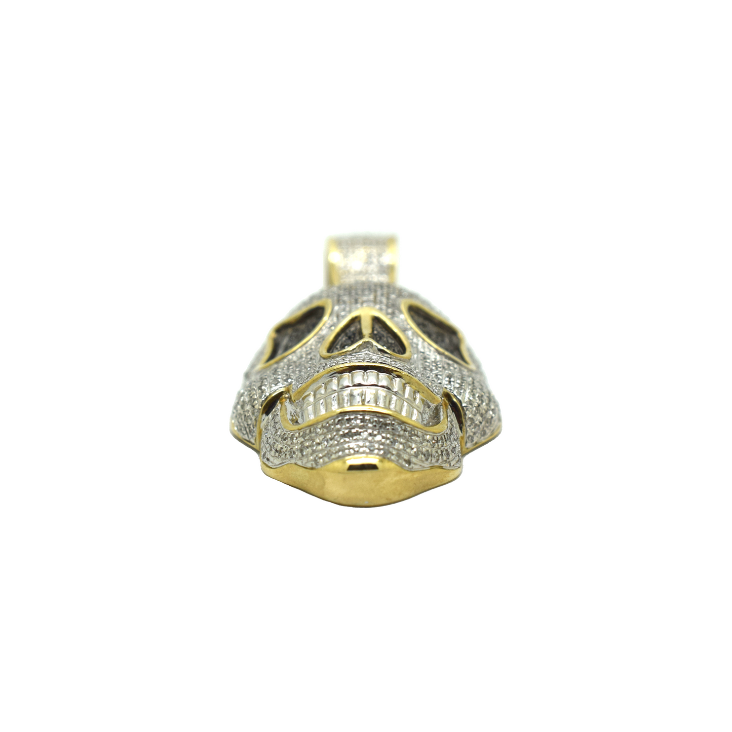 10k Gold Diamond Skull Pendent 1.42ct