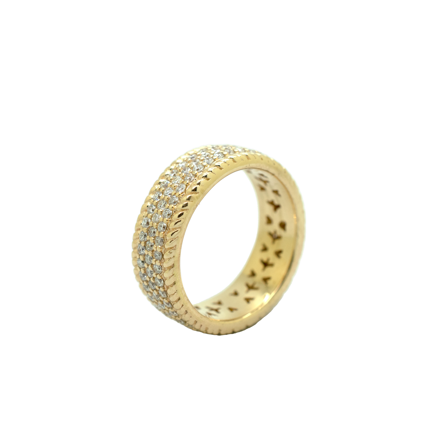 14k Gold Diamond Cable Band 1.80ct
