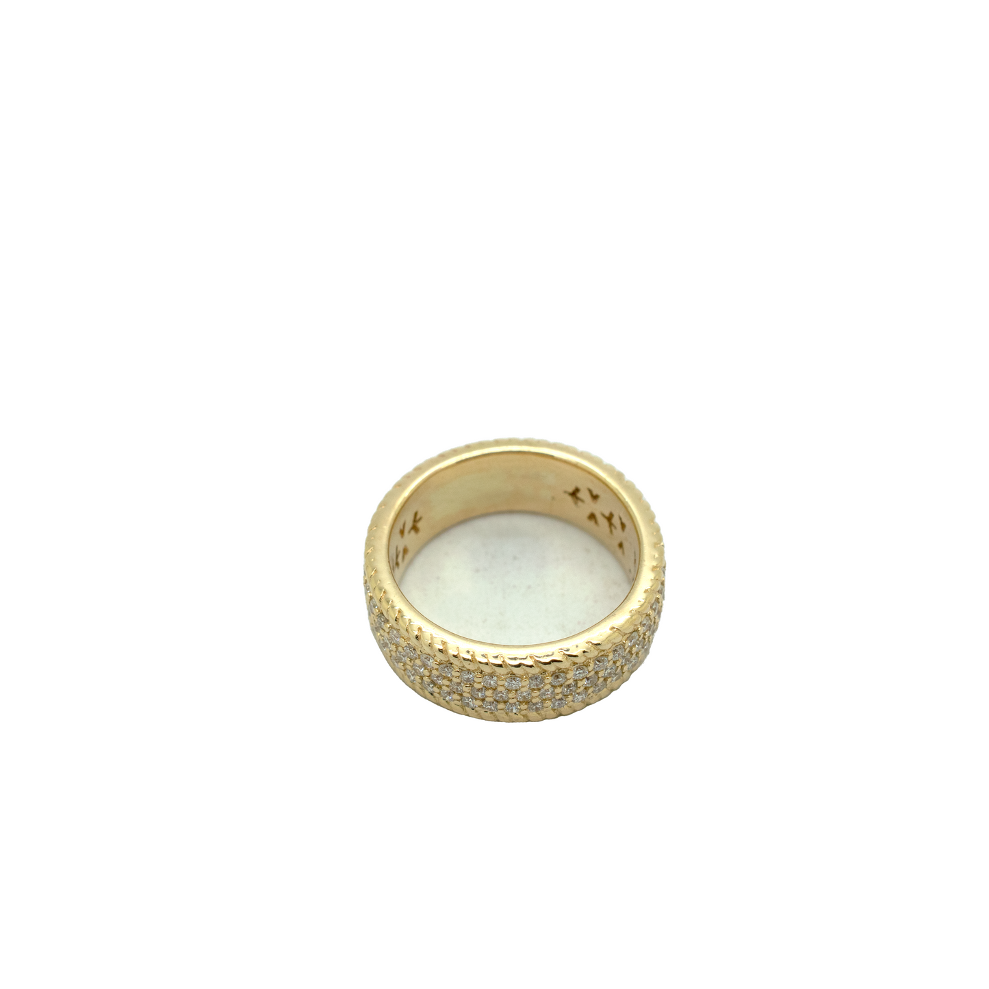 14k Gold Diamond Cable Band 1.80ct