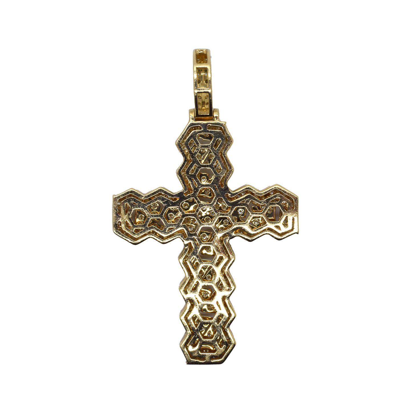14k Gold Diamond Cross 2.72 CT