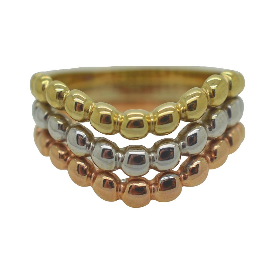14k Tri-Gold Moon-cut Ring