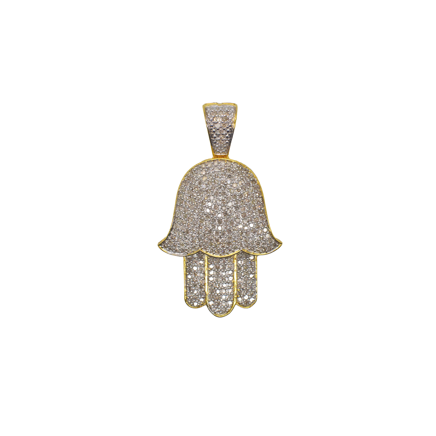 14k Gold Hamsa Hand 0.90 CT