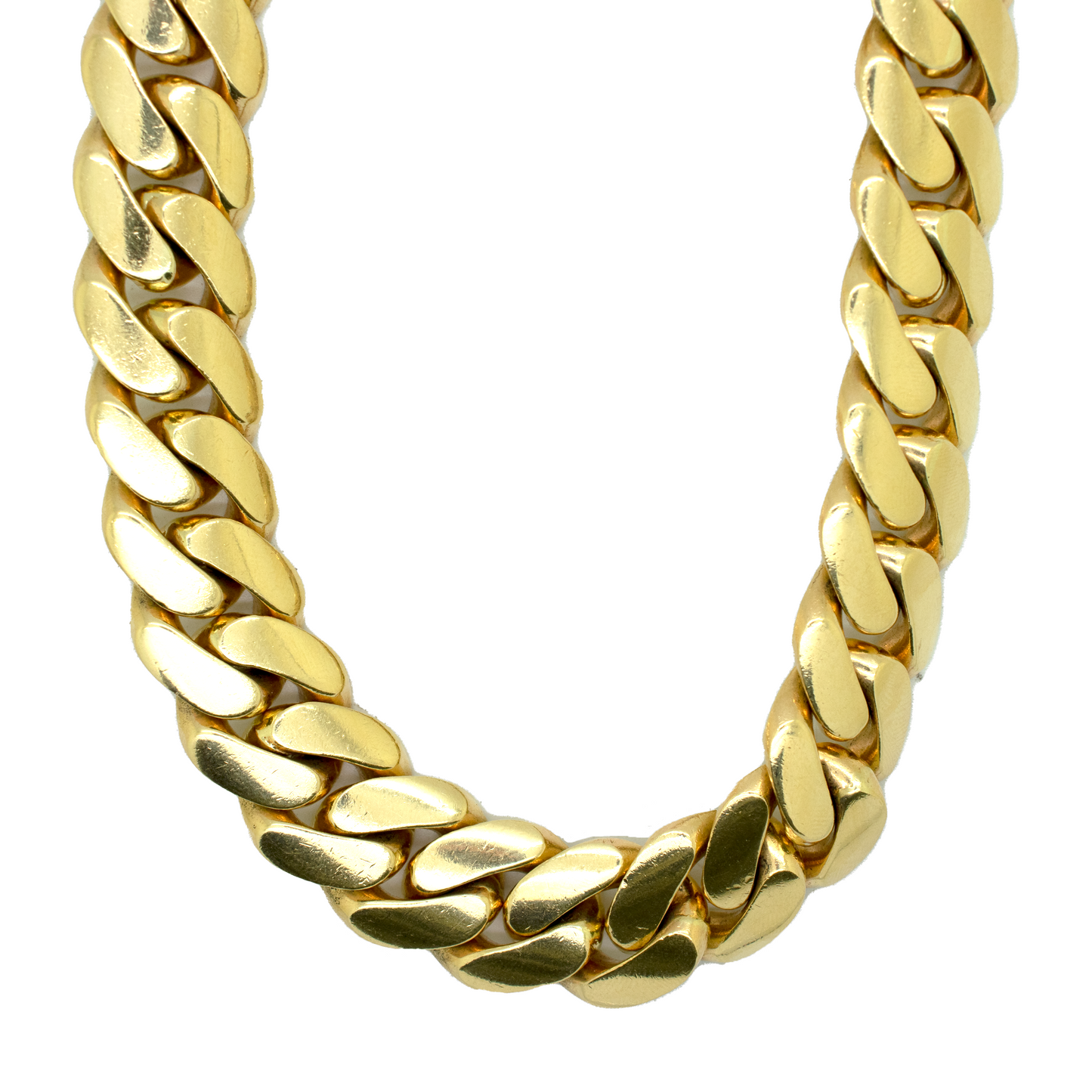 14k Solid Miami Cuban Chain with Diamond Lock 4.5ct 17.5mm 576.3g 30"