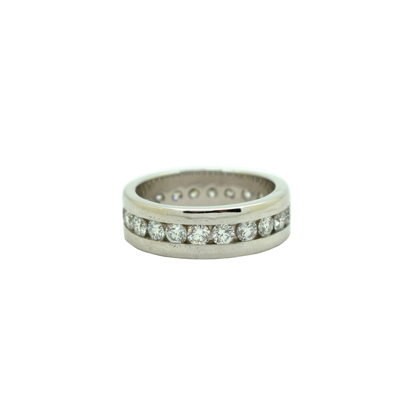 14k White Gold Diamond Band 3.3ct