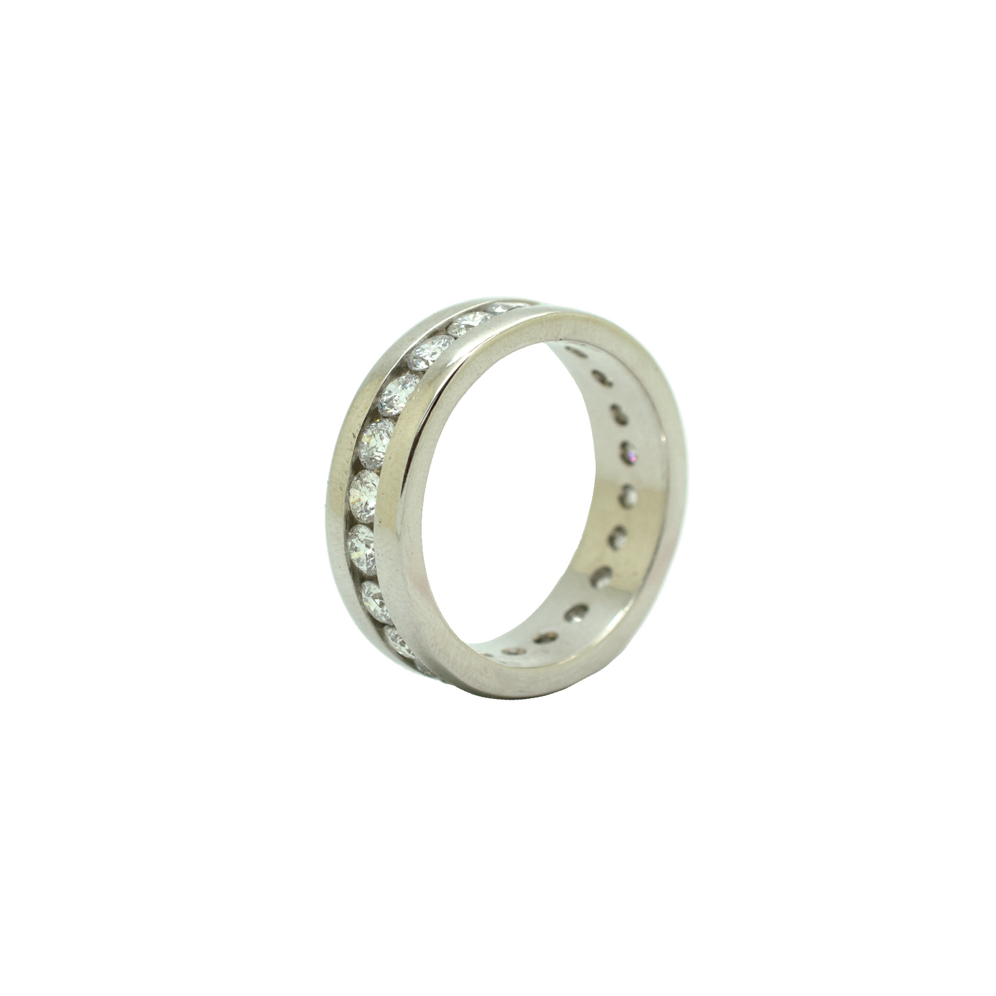 14k White Gold Diamond Band 3.3ct