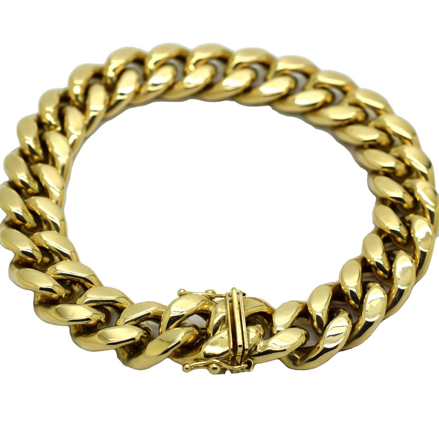 10k Semi-Solid Cuban Bracelet 12.7mm