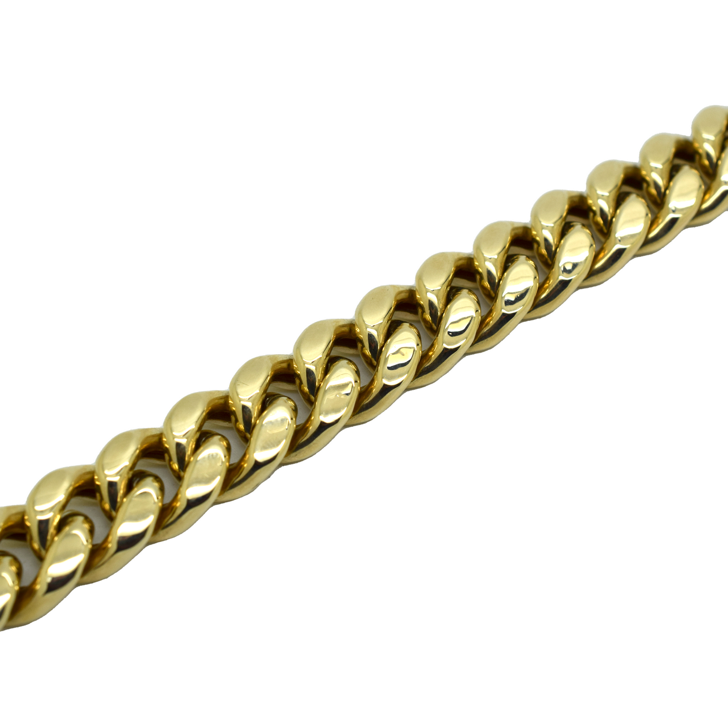 10k Semi-Solid Cuban Bracelet 12.7mm