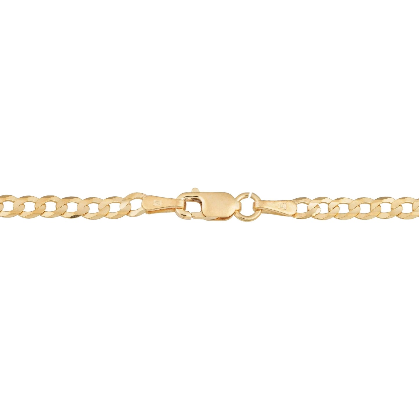 14k Solid Gold Curb Chain 3.6mm