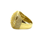 14k Gold Baguette & Round Diamond Circle Ring 2.90ct