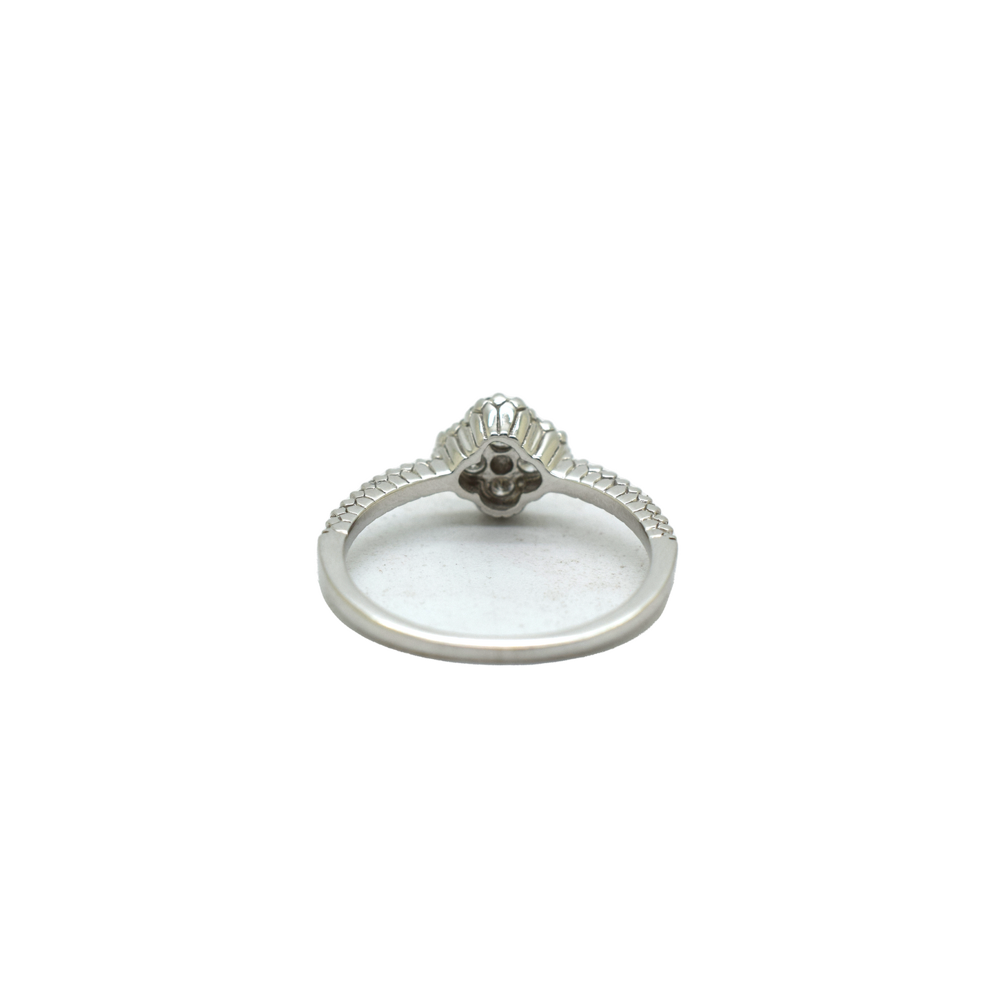14k Gold Diamond Alhambra Ring 0.60ct