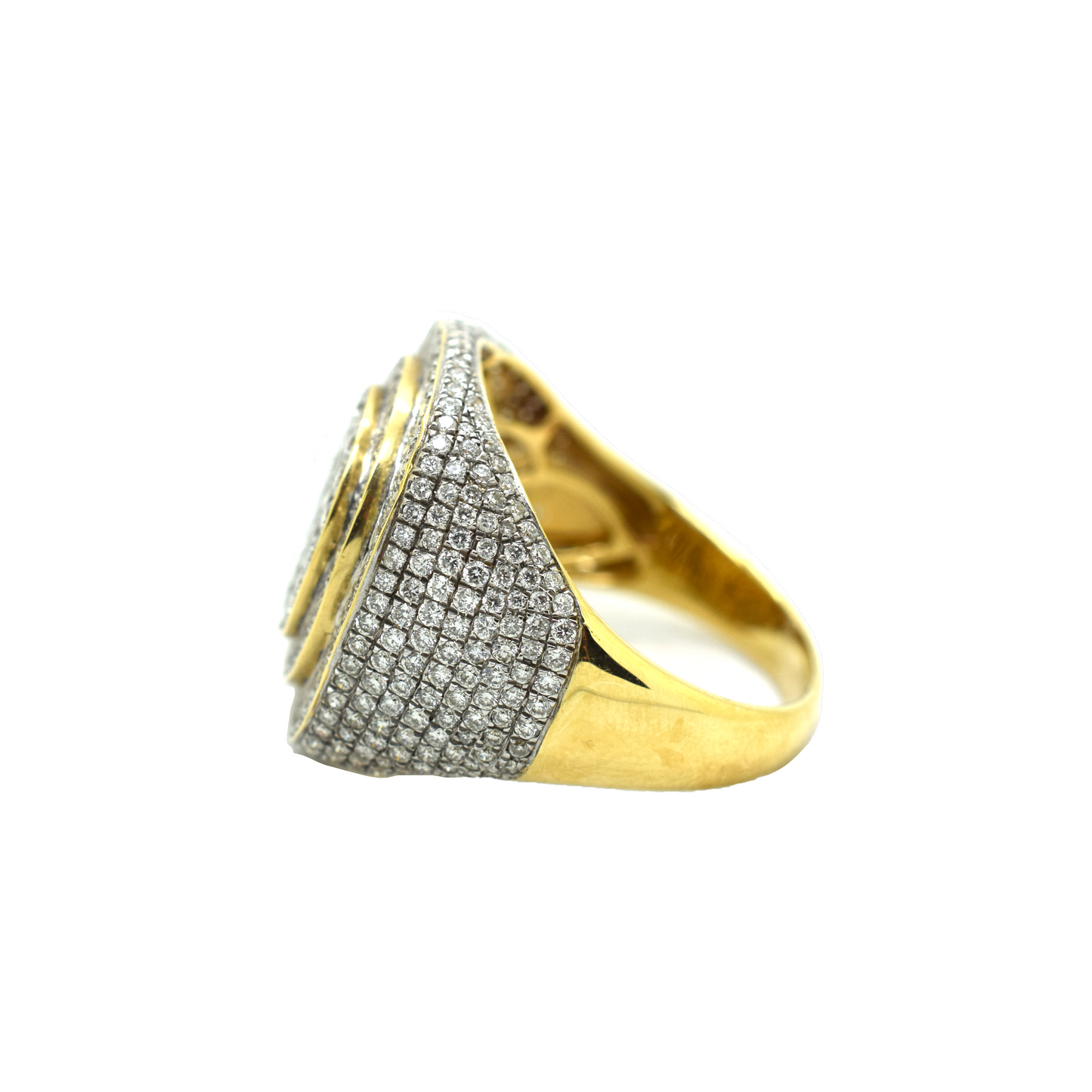 14k Gold Diamond Circle Cake Ring 4.26ct