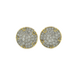 14k Gold Diamond Cluster 5-Point Circle Earrings 1.39ct