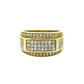 10k Gold Diamond Cluster Band Ring 1.08ct