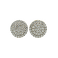 14k Gold Diamond Cluster Flat Circle Earrings 1.29ct