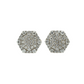 14k Gold Diamond Cluster Hexagon Earrings 1.75ct