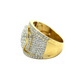 14k Gold Diamond Cluster Layered Circle Ring 3.75ct