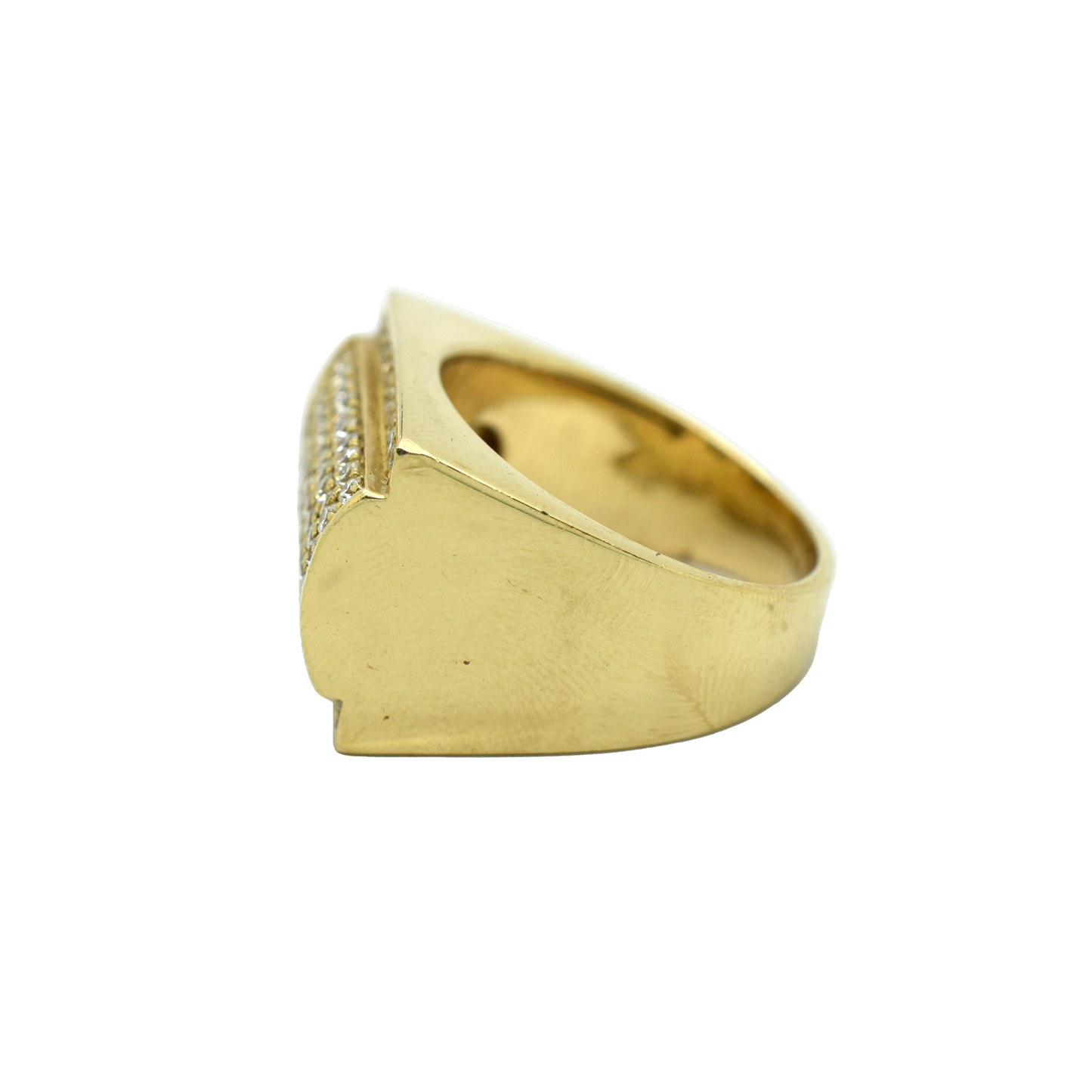 14k Gold Diamond Rectangle Ring 2.40ct