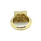 14k Gold Diamond Square Cake Ring 5.52ct